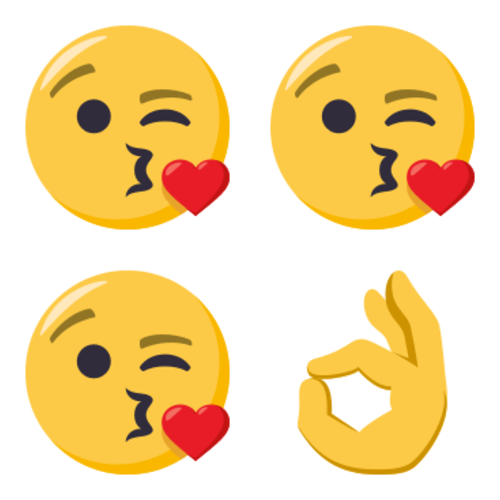😘😘😘👌 Emoji Domain EmojiOne rendering